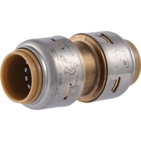 Sharkbite 1/2 In. Push-to-Connect Straight Brass Coupling UR008A